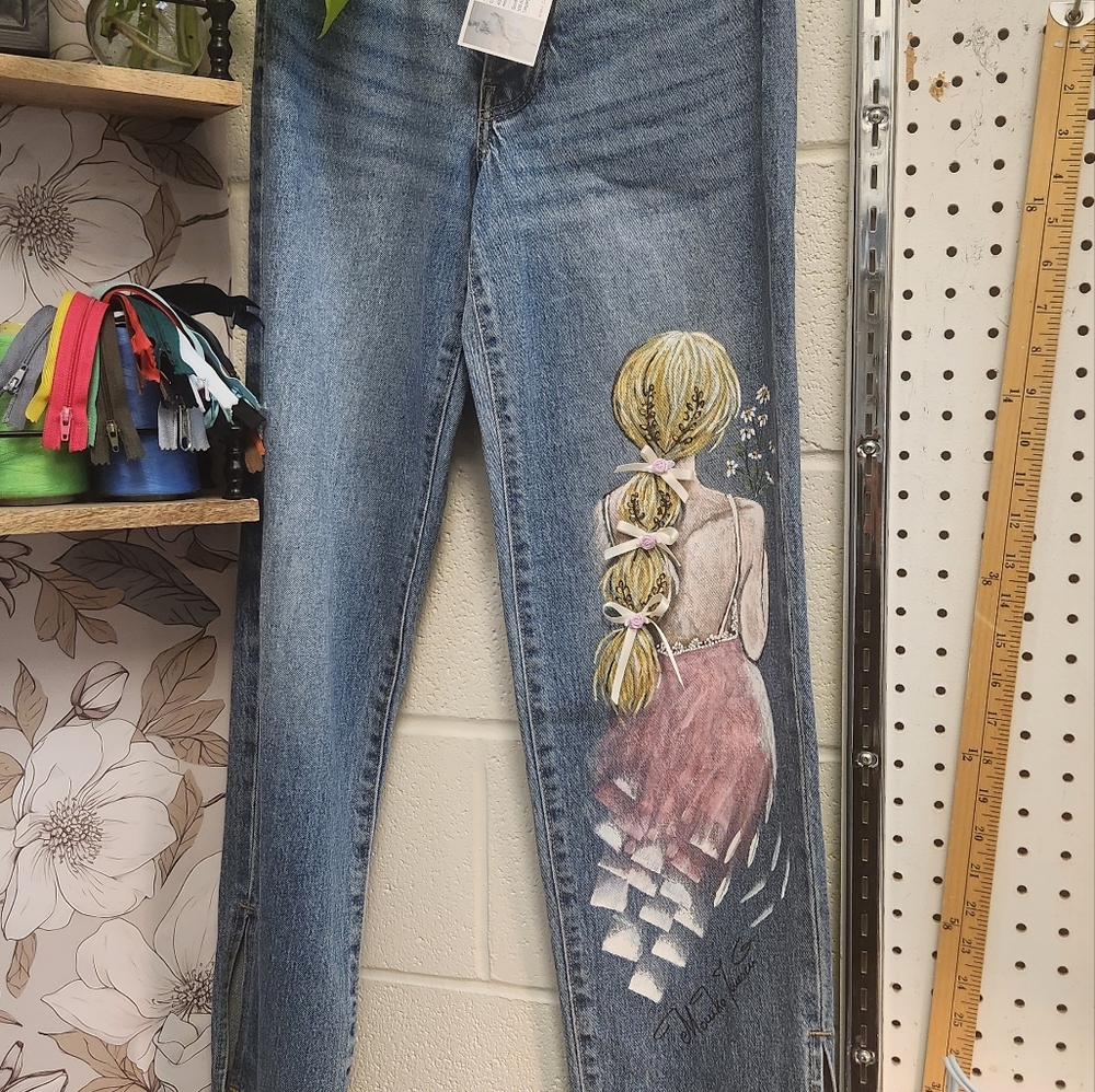 Hand painted jeans